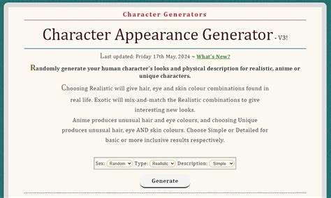personality generator|character appearance generator.